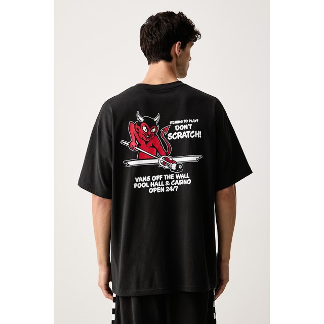 Vans Old Scratch SS Tee Black marshmallow Ανδρικη Μπλουζα Μαυρο