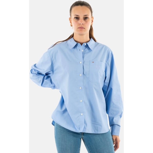 Tommy Hilfiger Tjw Boxy Poplin Shirt Γυναικείο Πουκάμισο Μπλε