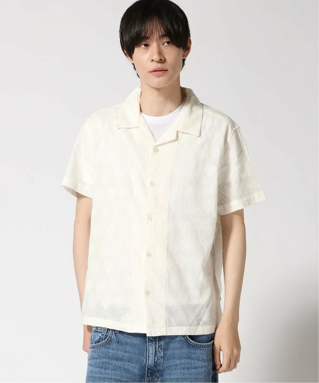 Guess Ss Moss Dobby Shirt  Ανδρικό Πουκάμισο Εκρου
