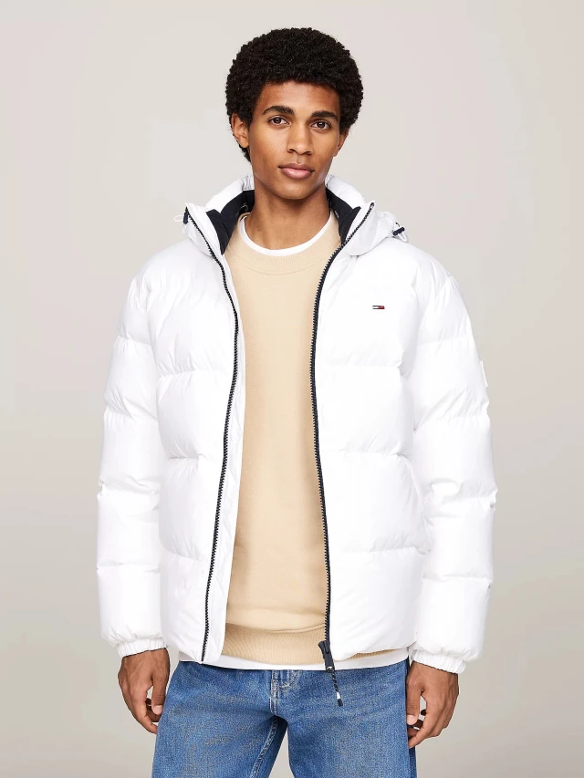 Tommy Hilfiger Tjm Essential Down Jacket Ext Ανδρικό Μπουφάν Λευκό