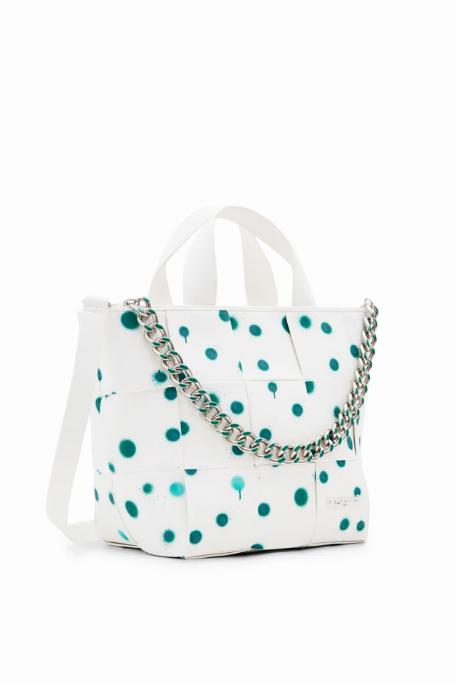 Desigual Bag_New Splatter Valdivia Γυναικεία Τσάντα Λευκή