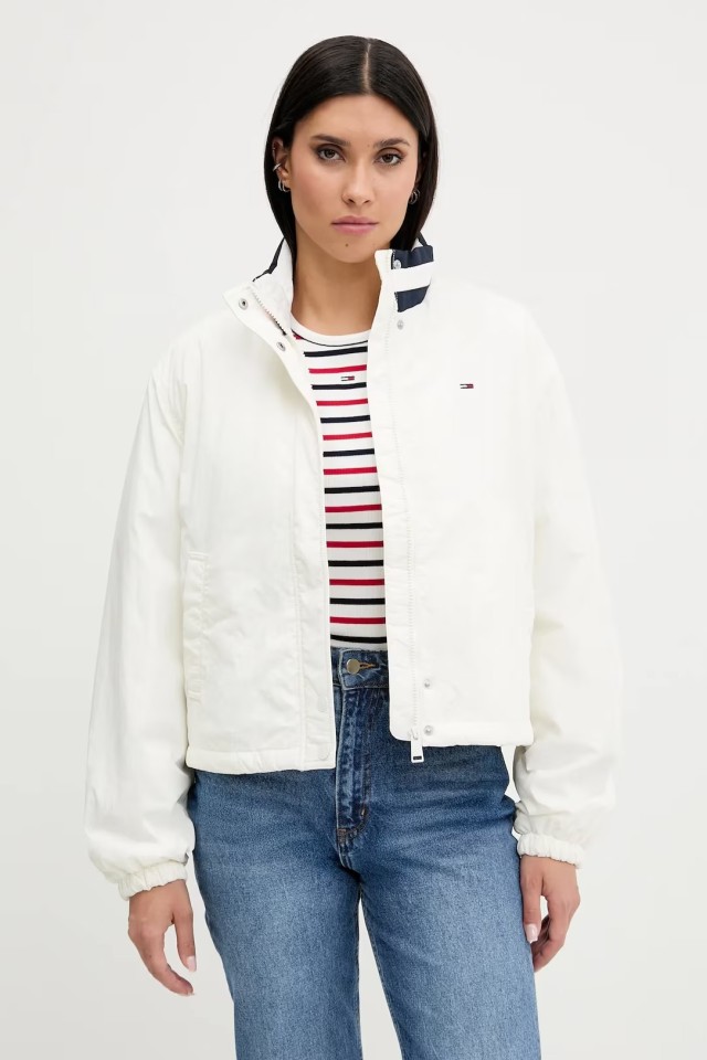 Tommy Hilfiger Tjw Essential Padded Flag Jacket Γυναικείο Μπουφάν Εκρού