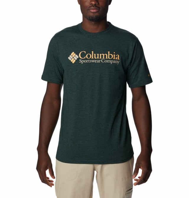 Columbia Csc Basic Logo Short Sleeve Tee Ανδρικη Μπλουζα Πρασινη