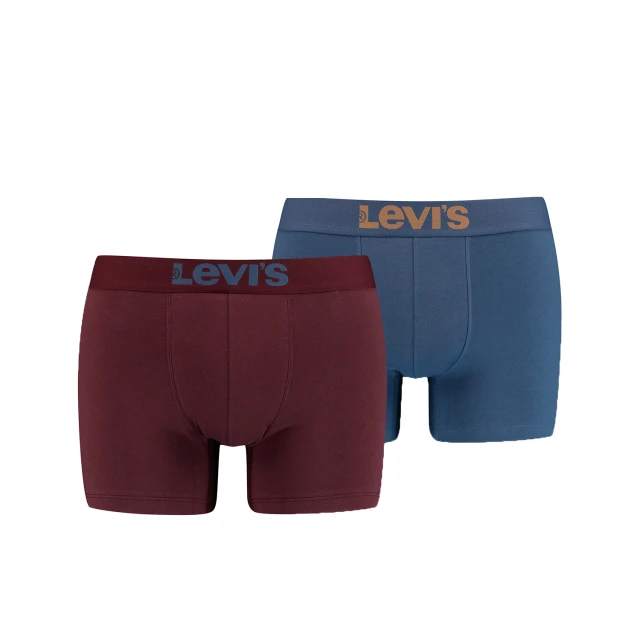 Levis Men Solid Basic Boxer 2P Ανδρικα Εσωρουχα Μπορντο