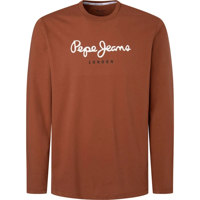 Pepe Jeans Drop 0 Eggo Long N Ανδρική Μπλούζα Μακρυμανικη Κεραμιδι