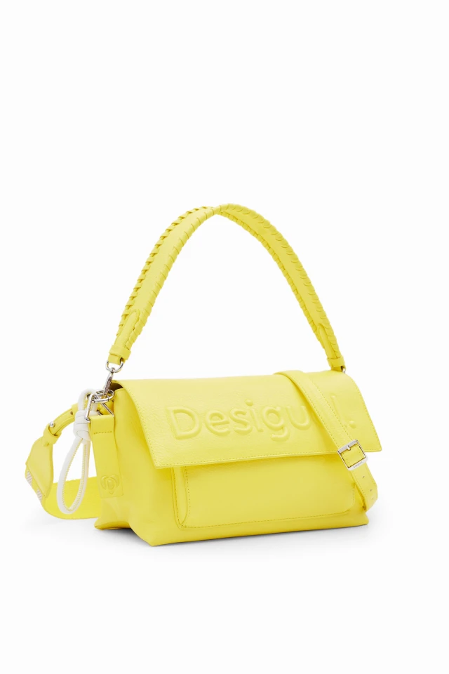 Desigual Bag_Half Logo 24 Venecia 2.0 Γυναικεία Τσάντα Κίτρινη