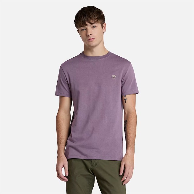 Timberland Dunstan River Short Sleeve Tee Vintage Violet Ανδρική Μπλούζα Μωβ