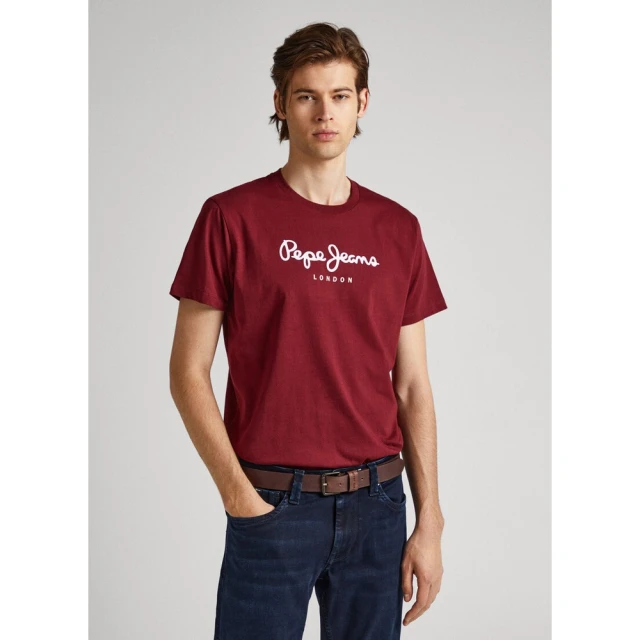 Pepe Jeans Drop 0 Eggo N Ανδρική Μπλούζα Μπορντό