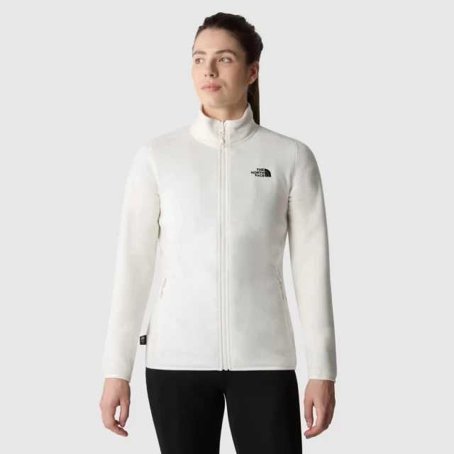 Τhe North Face W 100 Glacier Fz - Eu Gardenia Wh Γυναικεία Ζακετα Fleece Λευκό