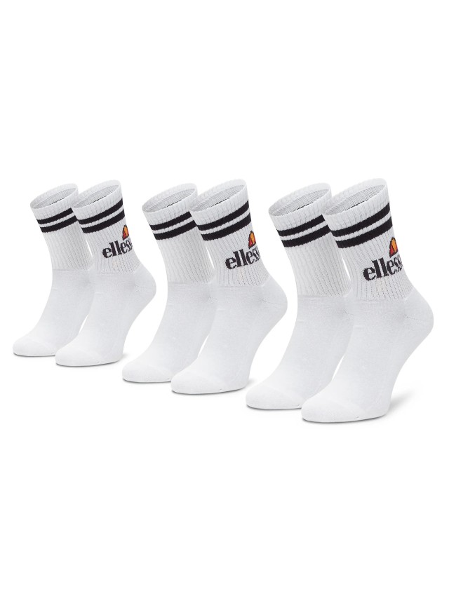 Ellesse Pullo 3pk Socks Καλτσες Λευκες