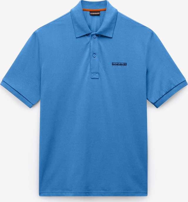 Napapijri E-Small Box Ss Black Beauty Ανδρική Μπλούζα Polo Σιελ