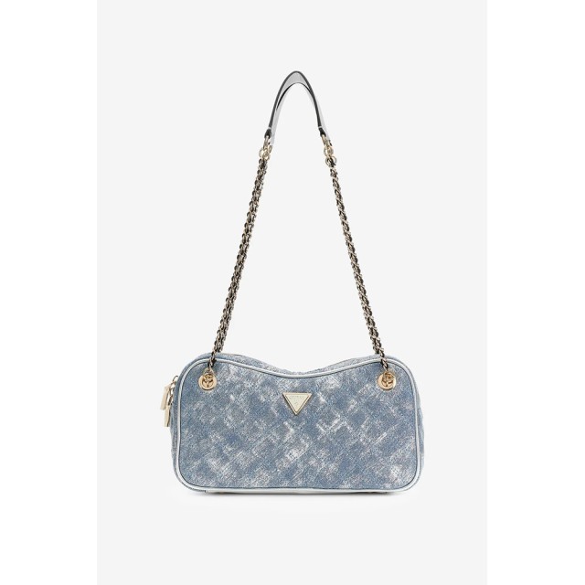 Guess Giully Ii Shoulder Satchel Γυναικεία Τσάντα Μπλε
