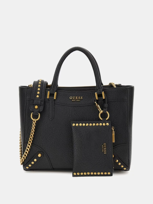 Guess Clelia Girlfriend Sa Γυναικεία Τσάντα Μαύρη