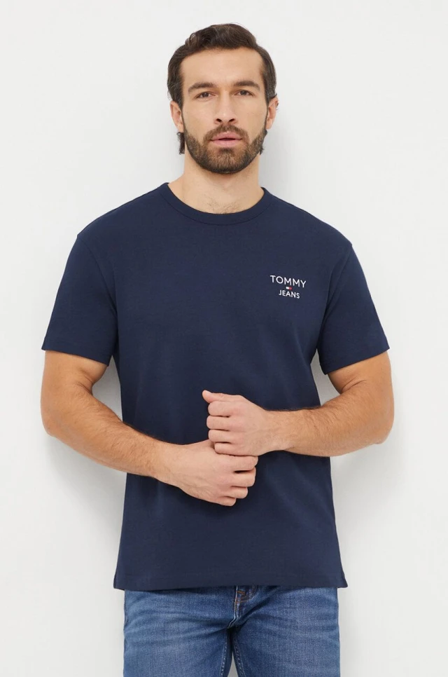 Tommy Hilfiger Tjm Reg Corp Tee Ext Ανδρική Μπλούζα Μπλε