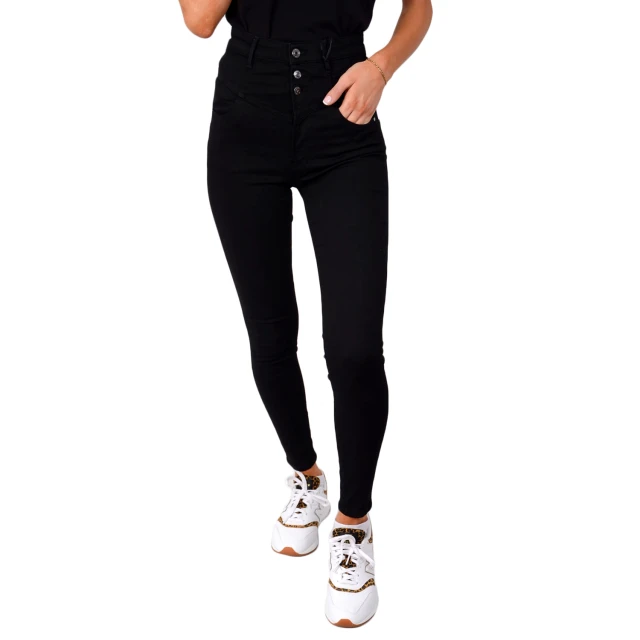 Guess Skinny Corset - Ultrajet Ss Γυναικειο Παντελονι Τζιν Μαυρο