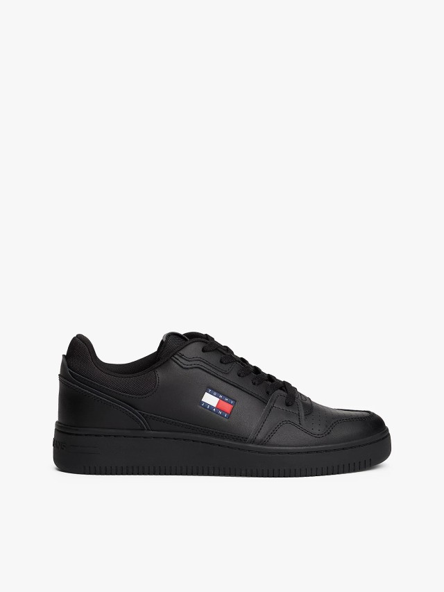 Tommy Hilfiger Tjm Retro Basket Ανδρικά Sneakers Μαύρα