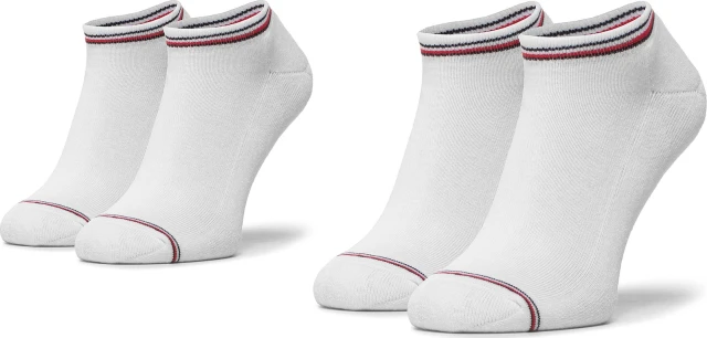 Tommy Hilfiger Th Men Iconic Sneaker 2P Ανδρικεσ Καλτσεσ Λευκεσ