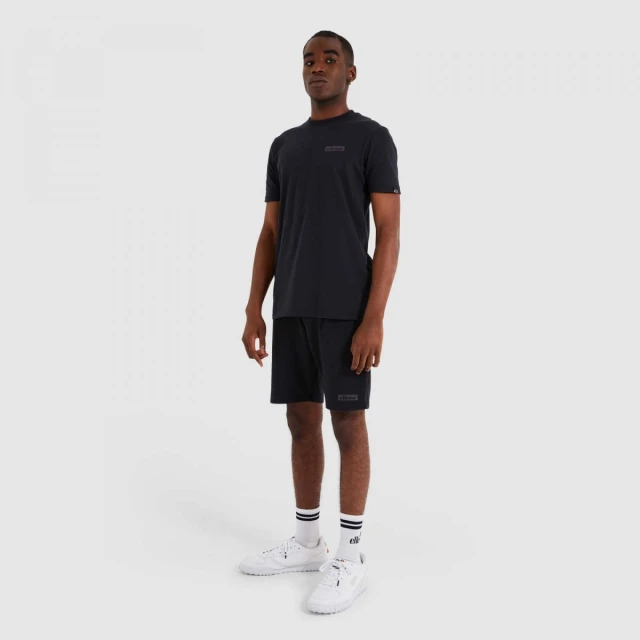 Ellesse Oulan Short Set  Ανδρικο Σετ -Shirt Και Βερμουδα Μαυρο