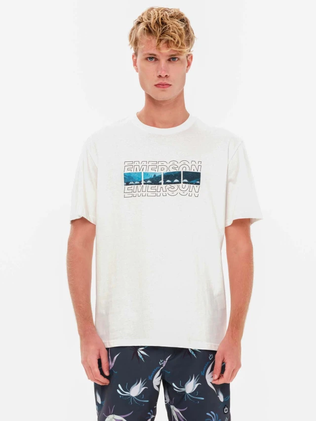 Emerson Mens s/s T-Shirt Ανδρική Μπλούζα Λευκή
