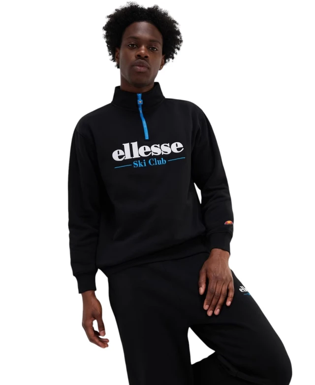 Ellesse Ski Club Baleor 1/4 Zip Top Ανδρικο Φουτερ Μαυρο