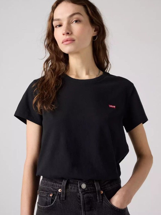 Levis Perfect Tee Mineral Black Γυναικεια Μπλουζα Μαυρη