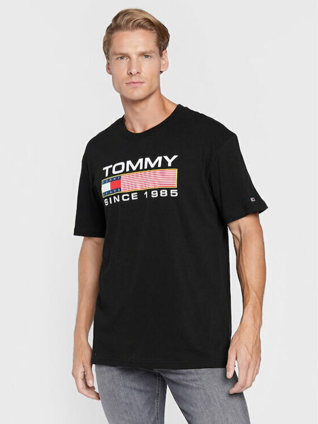 Tommy Hilfiger Tjm Clsc Athletic Twisted Logo Ανδρικη Μπλουζα Μαυρη