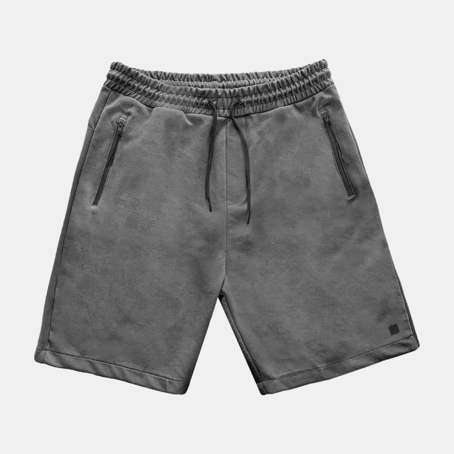 Rebase Short Terry Fleece Ανδρικη Βερμουδα Φουτερ Ανθρακι