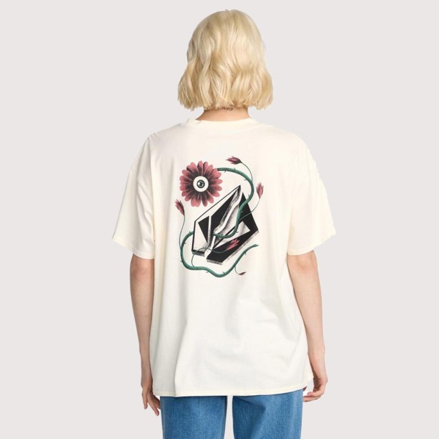 Volcom Lock It Up Tee Γυναικεία Μπλούζα Μπεζ