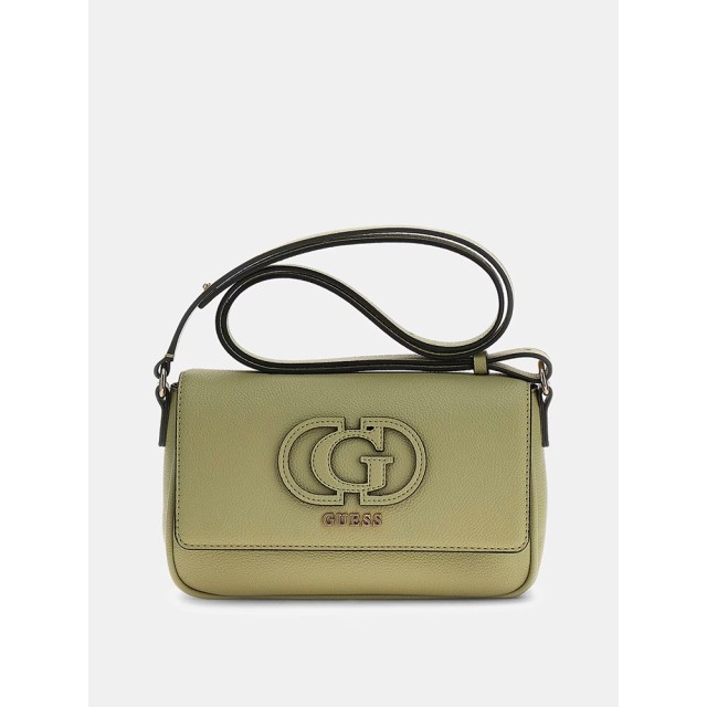 Guess Isola Convertible Xbody Flap Γυναικεία Τσάντα Λαδί