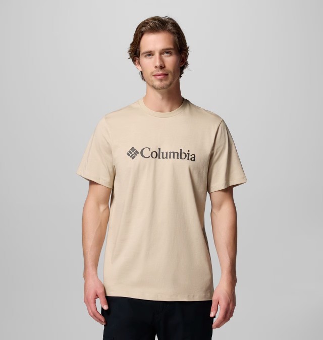 Columbia CSC Basic Logo™ Tee Ανδρική Μπλούζα Μπεζ