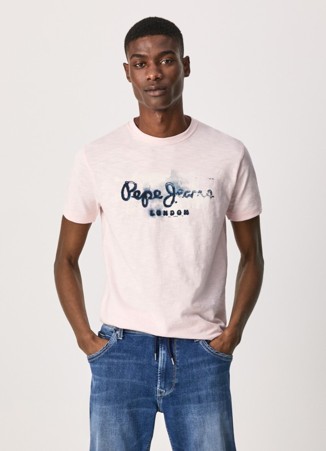 Pepe Jeans E1 Golders N Ανδρικη Μπλουζα Ροζ