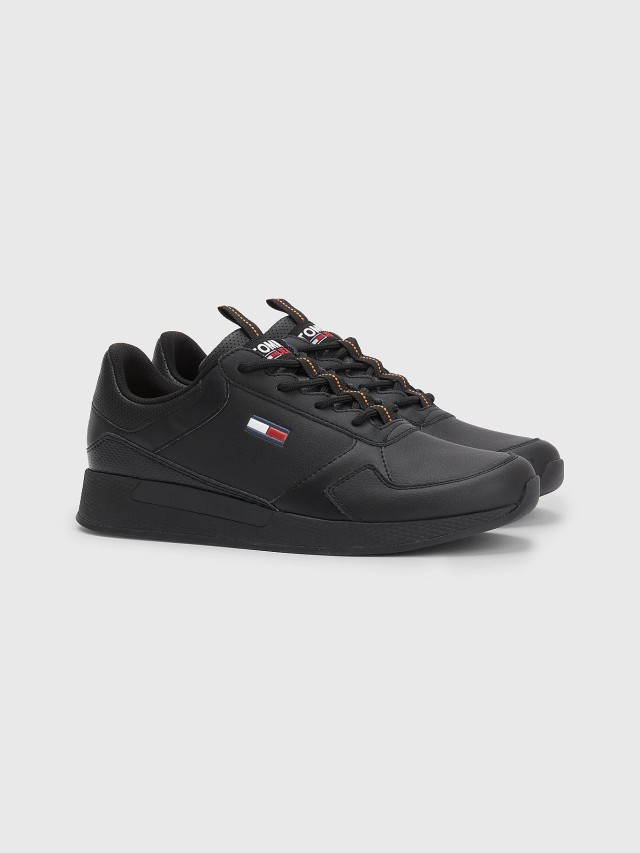 Tommy Hilfiger Tommy Jeans Flexi Runner Ανδρικά Sneakers Μαύρα