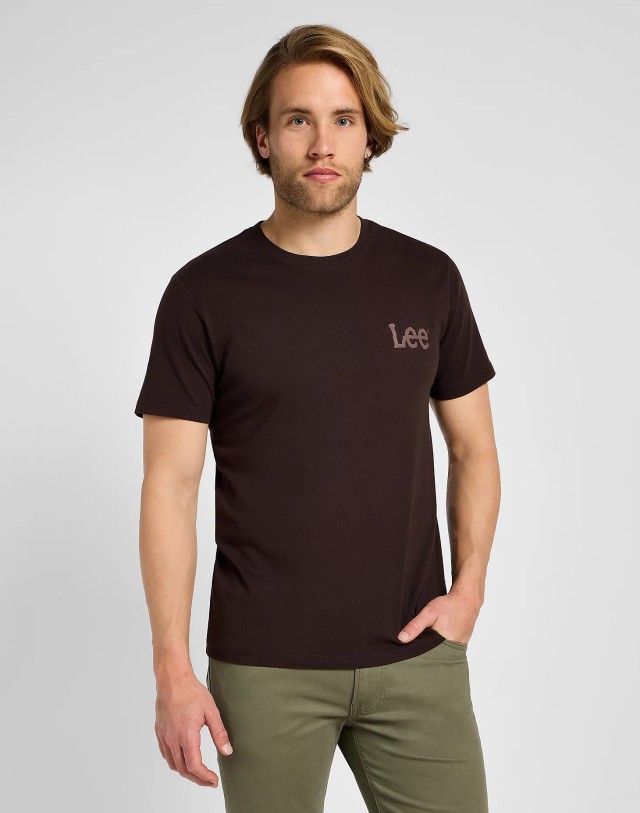 Lee Medium Wobbly Lee Tee Espresso Ανδρική Μπλούζα Καφέ