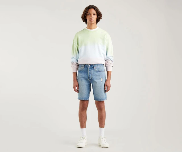 Levis 501 Hemmed Short Bleu Eyes Lit Ανδρικη Βερμουδα Τζιν