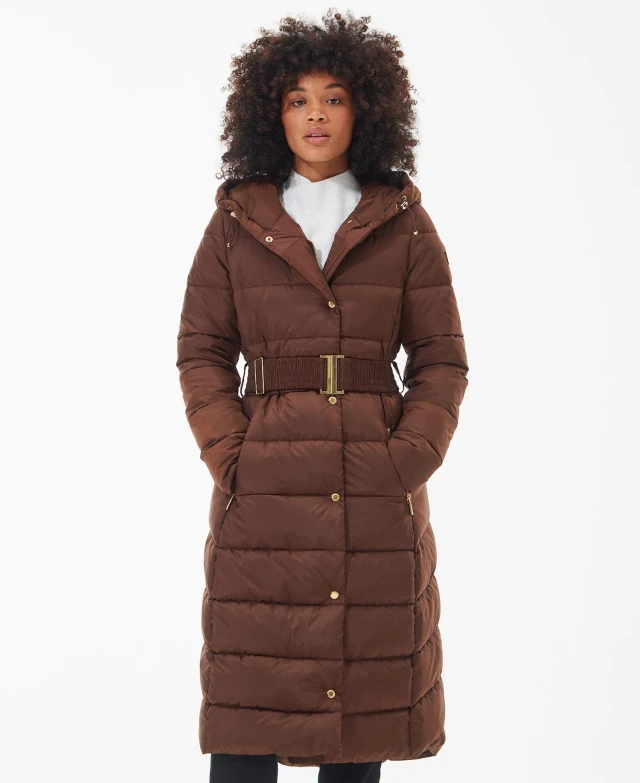 Barbour B.Intl Track Line Quilt Γυναικείο Μπουφάν Καφε