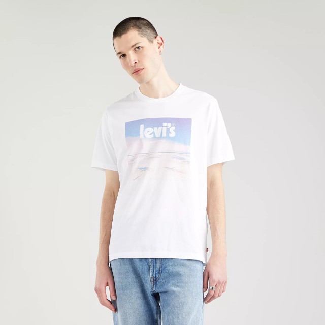 Levis Ss Relaxed Fit Tee Poster Summ Ανδρικη Μπλουζα Λευκη