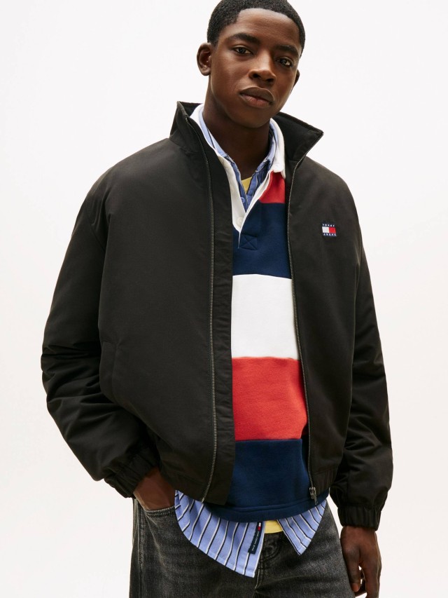 Tommy Hilfiger Tjm Essential Jacket Ext Ανδρικό Μπουφάν Μαύρο