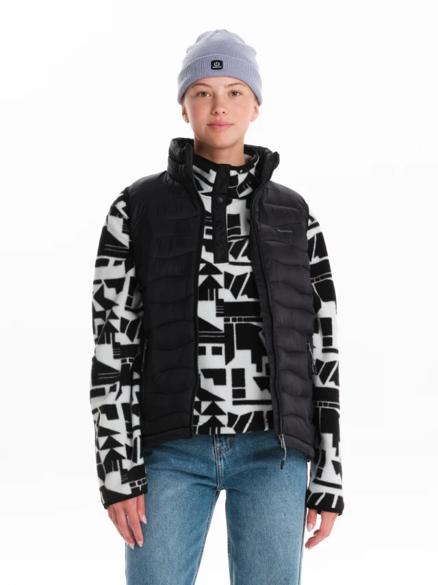 Emerson Womens Puffer Vest Jacket Γυναικείο Αμάνικο Μπουφάν Μαύρο