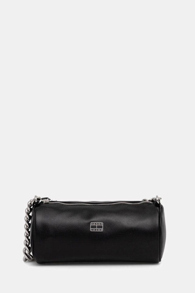Tommy Hilfiger Tjw Chain Shoulder Bag Γυναικεία Τσάντα Μαύρη