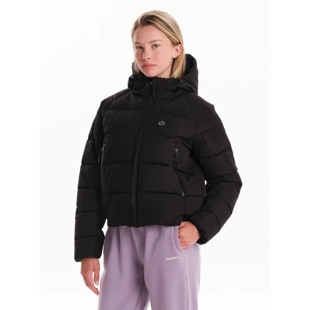 Emerson Womens Hooded Puffer Jacket Γυναικείο Μπουφάν Μαύρο