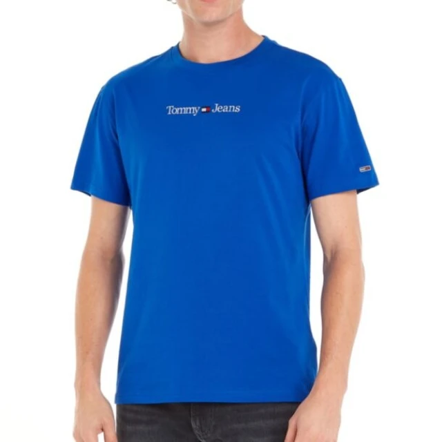 Tommy Hilfiger Tjm Classic Linear Logo Tee Ανδρική Μπλούζα Ρουά