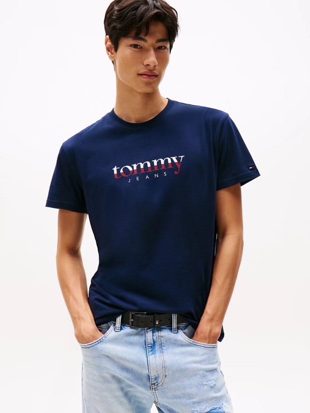 Tommy Hilfiger Tjm Reg Dna Tee Ext Ανδρική Μπλούζα Μπλε