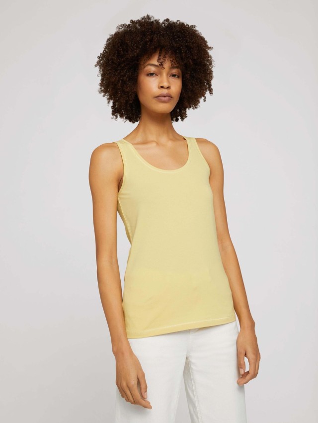 Tom Tailor 204 T-Shirt Top Γυναικεια Μπλουζα Κιτρινη
