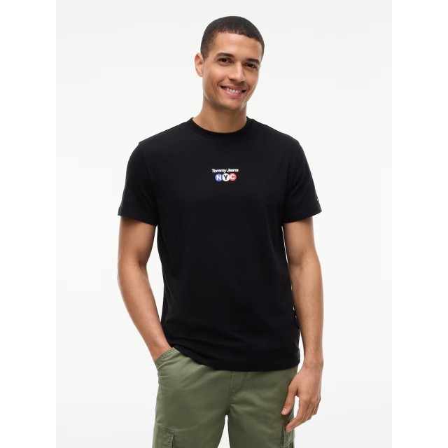 Tommy Hilfiger Tjm Slim Nyc Tee Ext Ανδρικη Μπλουζα Μαυρο