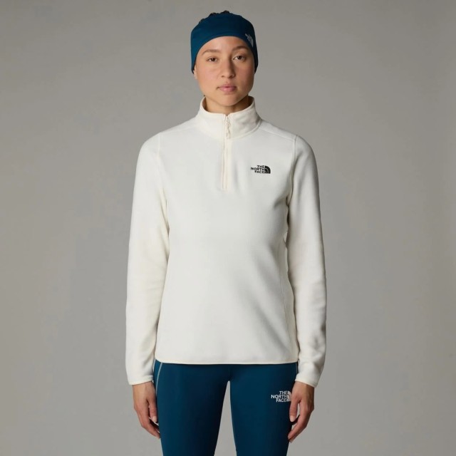 The North Face W 100 Glacier 1/4 Z-Eu Glac Whi Γυναικείο Fleece Λευκο