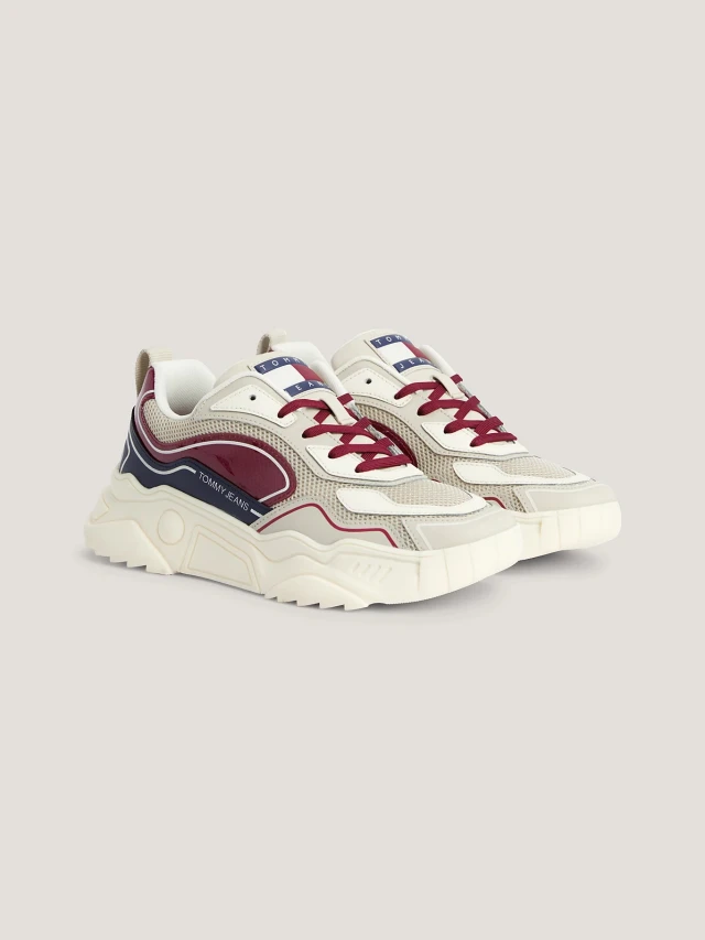 Tommy Hilfiger Tjw Chunky Runner Monocolor Lc Γυναικεια Sneakers Εκρού