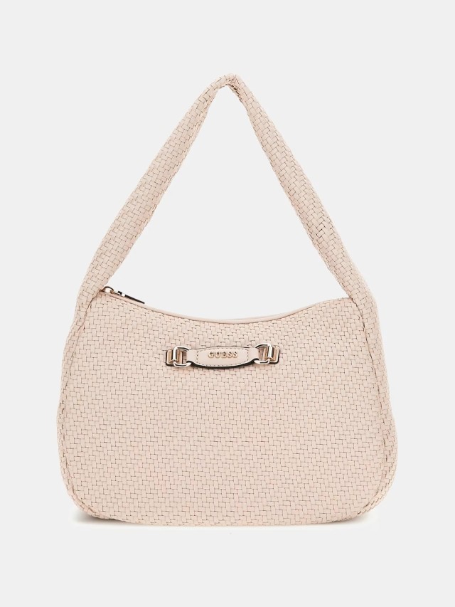 Guess Francy Hobo Γυναικεία Τσάντα Nude