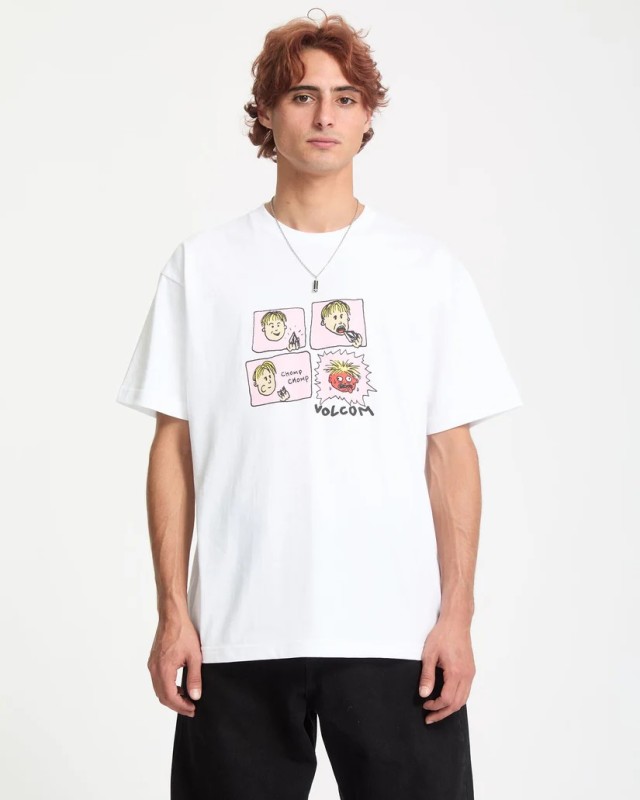 Volcom Chomp Chomp Sst  Ανδρική Μπλούζα Λευκή