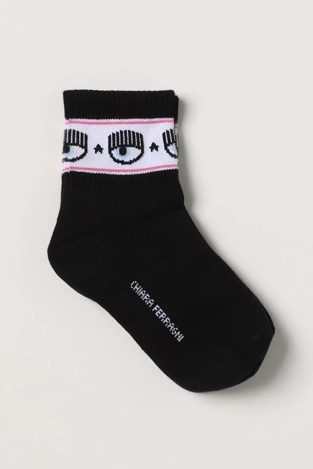 Chiara Ferragni Calzini Corti H. Gambale 13cm Γυναικείες Κάλτσες Μαύρες