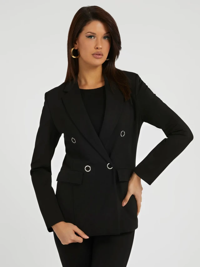Guess Dafne Blazer Γυναικείο Σακάκι Μαύρο